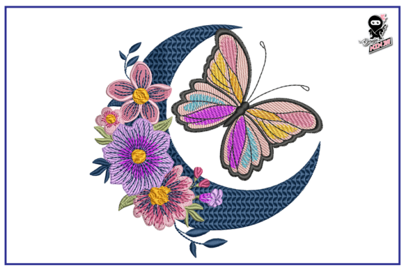Butterfly Ith Crescent Moon