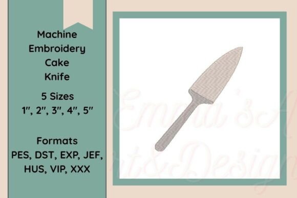 Cake Knife Machine Embroidery Design