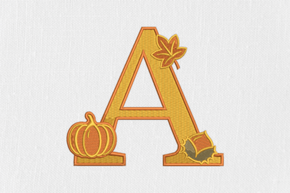 Letter A Autumn Monogram