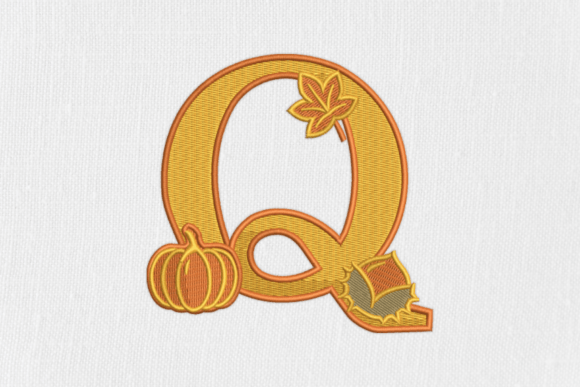 Letter Q Autumn Monogram