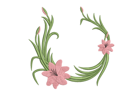 Pink Lily Floral Wreath