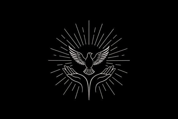 Praying Hands with Dove