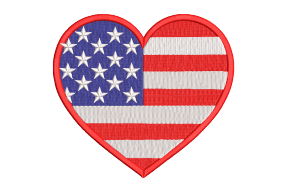 USA Flag Heart